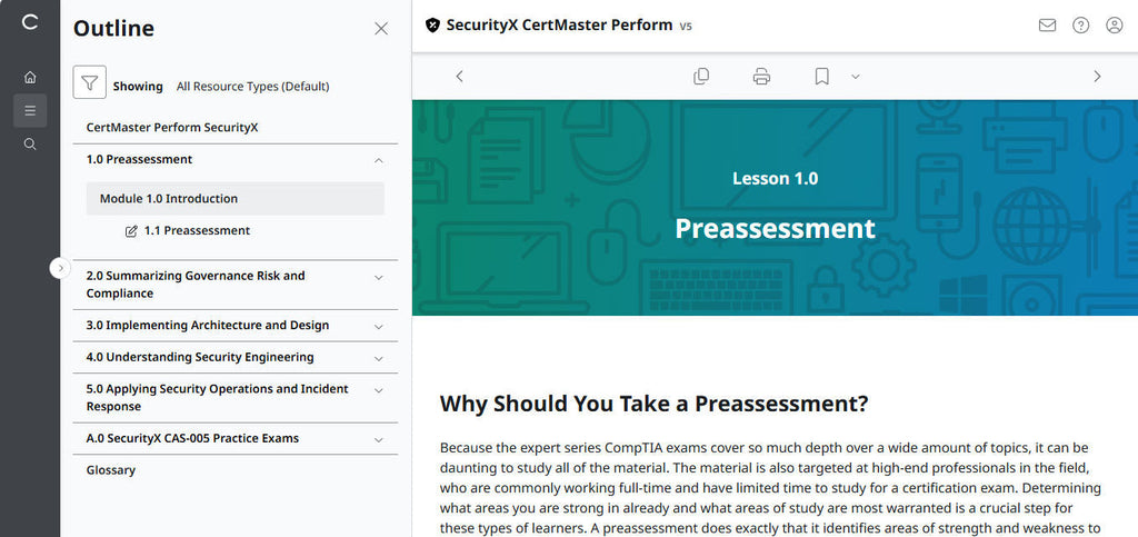 CompTIA CertMaster Perform – SecurityX CASP+ CAS-005 Individual License